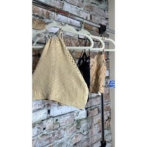 3 pc Free People bralette nude black size m/l